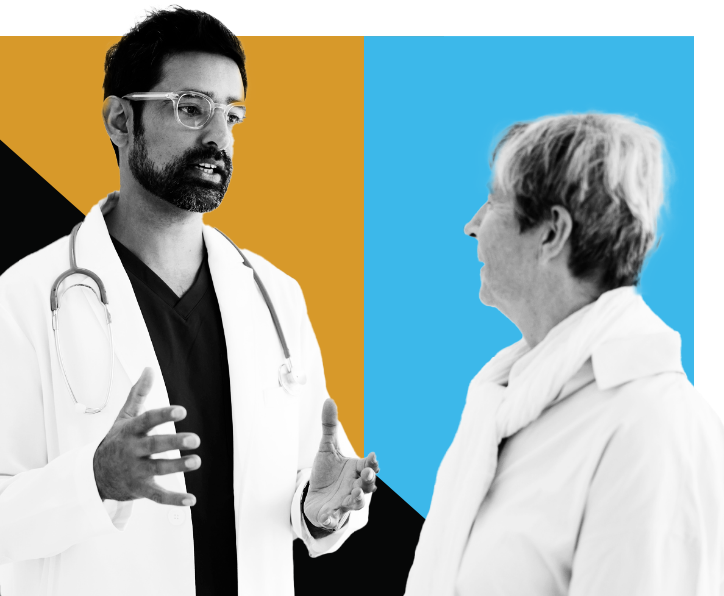 Image of doctor speaking to patient
